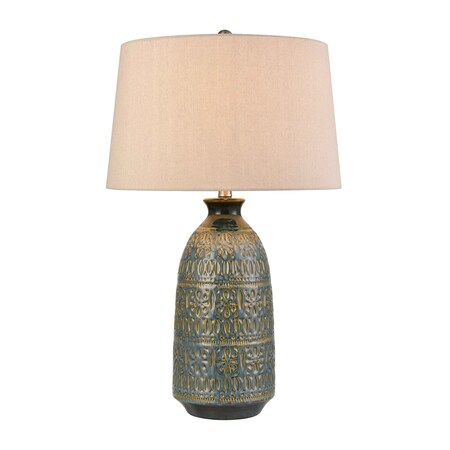 Elk Studio Burnie 28'' High 1-Light Table Lamp, Blue Glazed S0019-11143